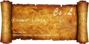 Csomor Lívia névjegykártya